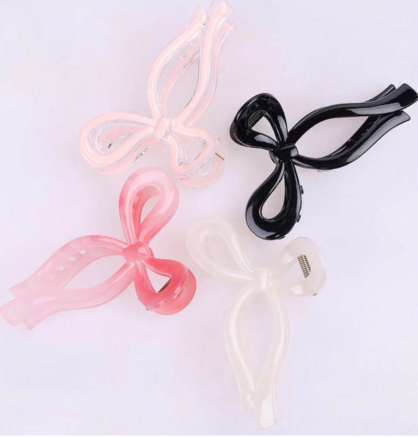 4 Pcs Bow Hair Clips Elegant Hair Claw Butterfly Hair Accessories for Girls Nonslip Butterfly Clips Hair Grips Styling Accessories for Women
